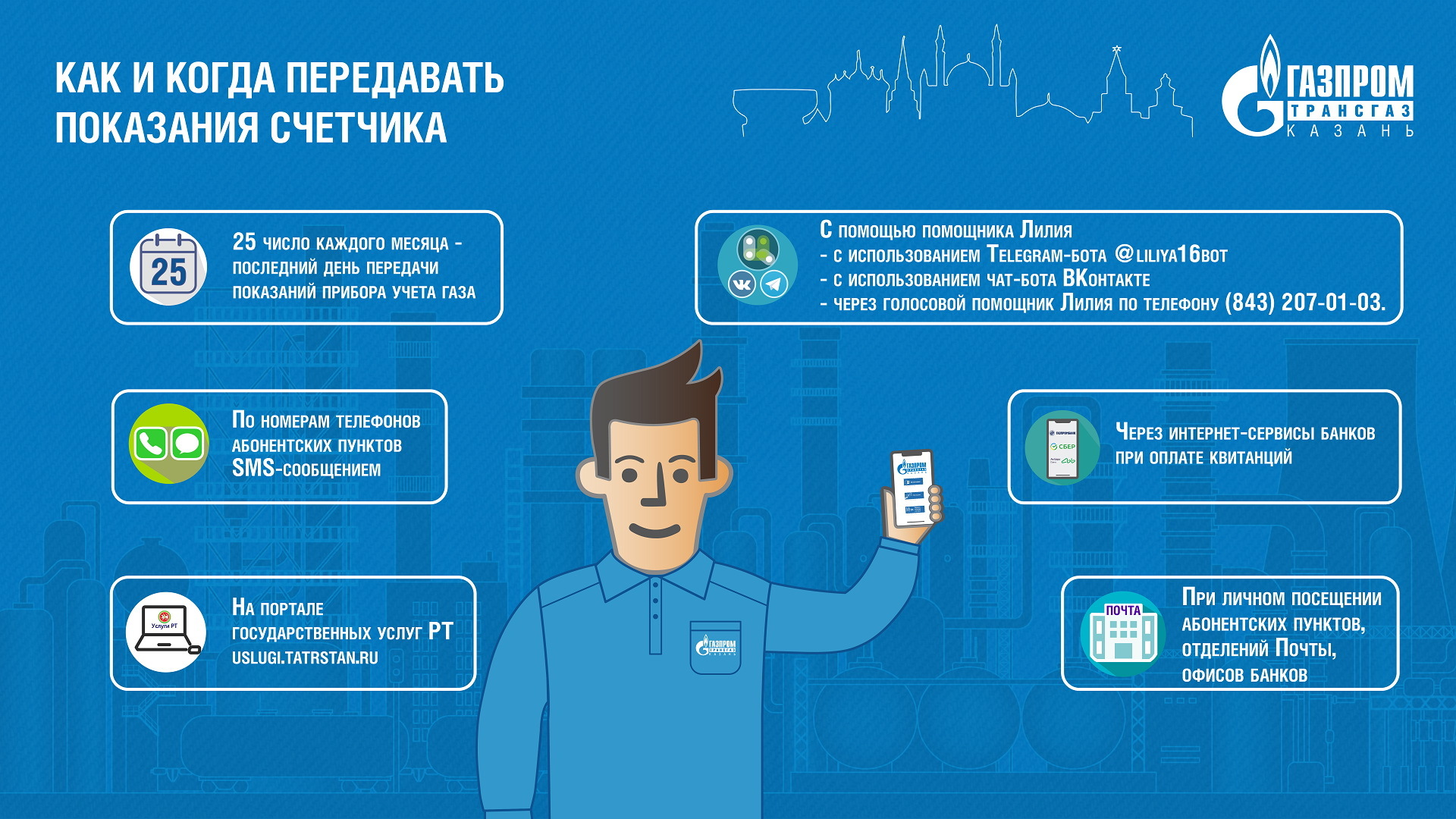 Памятки по получению и предоставлянию услуг газоснабжения.